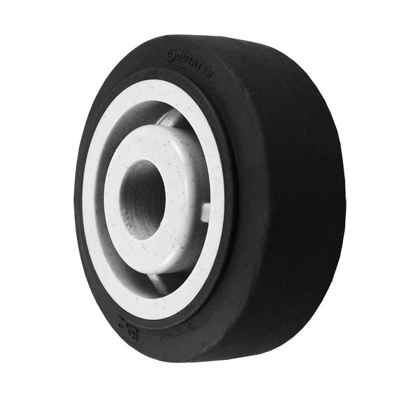 Durastar 5" x 2" Duratek High Tech Rubber Wheel, 500 lbs Capacity and 1-3/16" Plain Bore Durastar