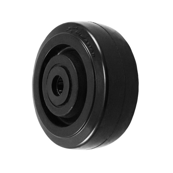 Durastar 5" x 2" Rubber on Glass-filled Nylon Wheel, 450 lbs Capacity and a Standard 3/4" Roller Bearing Durastar