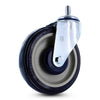 5 Inch Front Swivel Shopping Cart Caster - OEM Replacement | Polyurethane Wheel Threaded Stem CasterHQ