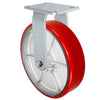Durastar Heavy Duty 60 Series - 12" x 3" Polyurethane on Steel Rigid Caster - 2500  lb Capacity, 4-1/2" x 6-1/4" Top Plate Durastar
