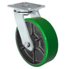 Durastar Heavy Duty 60 Series - 10" x 3" Polyurethane on Steel Swivel Caster - 2500 lb Capacity, 4-1/2" x 6-1/4" Top Plate Durastar