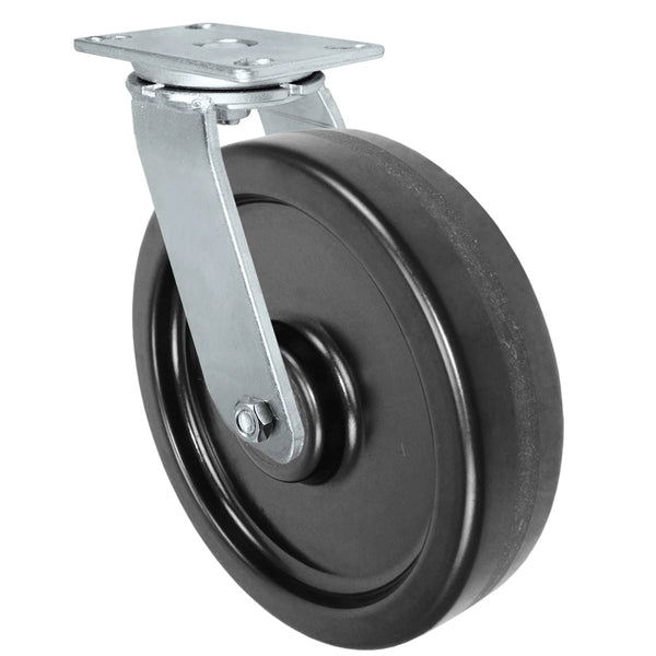 Durastar Heavy Duty 60 Series - 12" x 3" Phenolic Swivel Caster - 2500  lb Capacity, 4-1/2" x 6-1/4" Top Plate Durastar