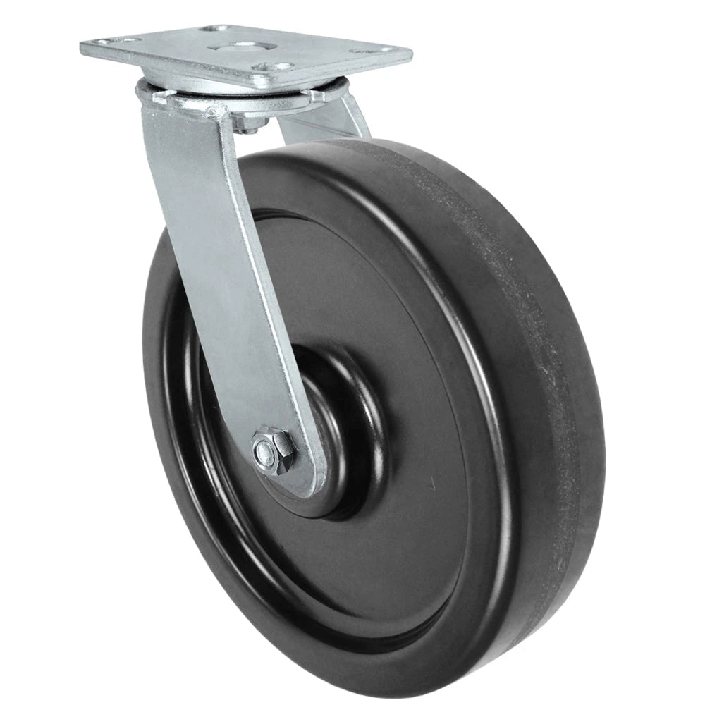 Durastar Heavy Duty 60 Series - 12" x 3" Phenolic Swivel Caster - 2500  lb Capacity, 4-1/2" x 6-1/4" Top Plate Durastar