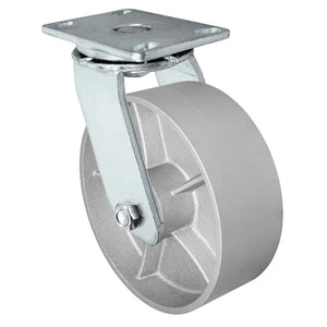 Durastar Heavy Duty 60 Series - 6" x 3" Semi-Steel Swivel Caster - 2500 lb Capacity, 4-1/2" x 6-1/4" Top Plate | Choose Bearing Option Durastar