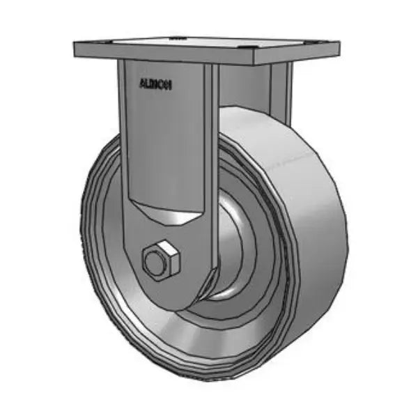 Ultimate Kingpinless 10"x4" Forged Steel Wheel Rigid Caster with 7.5"x6" Plate, 10,000 lb Load Capacity -  | CasterHQ