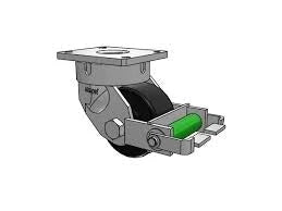 Albion Casters Ultimate Kingpinless Caster - 6" x 3" Trionix Nylon with Poly-Cam Brake and 7.25" x 6.25" Plate, Heavy-Duty Performance - Model 600NX06528SP Albion-Casters