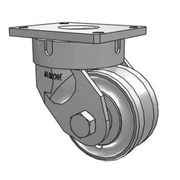 Ultimate Kingpinless 6" x 3" Forged Steel V-Groove Wheel Caster - 10,000 lb Capacity Albion-Casters