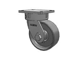 Albion Casters Kingpinless 8" x 3" Forged Steel Wheel Caster | Heavy-Duty Industrial Caster with 7.5" x 6.25" Plate - Model 610FS08501S Albion-Casters