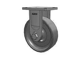 Albion Casters Value Kingpinless 10" x 3" Forged Steel Rigid Caster - Heavy-Duty Wheel with 7.5" x 6.25" Plate - Model 610FS10501R Albion-Casters
