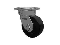 Albion Casters Kingpinless 8" x 3" Trionix Nylon Caster with 7.5" x 6.25" Plate - Heavy-Duty Industrial Wheel, High-Performance Nylon, Model 610NX08528S Albion-Casters
