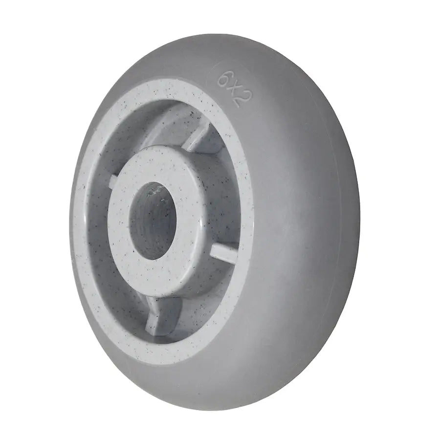 Durastar 6" x 2" Duratek Donut High Tech Rubber Wheel, 600 lbs Capacity and 1-3/16" Plain Bore -  | CasterHQ