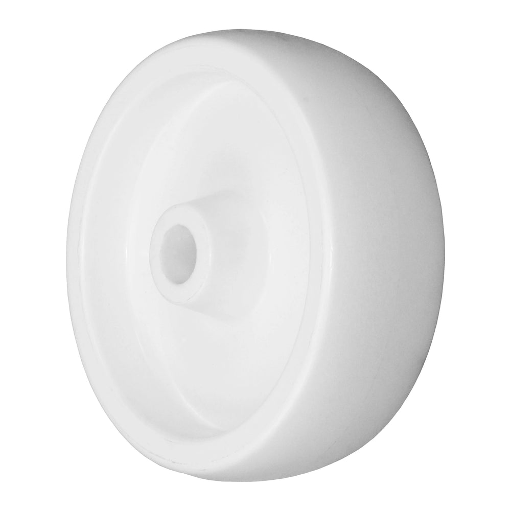 Durastar 6" x 2" White Polyolefin Wheel, 700 lbs Capacity and 3/4" Plain Bore Durastar