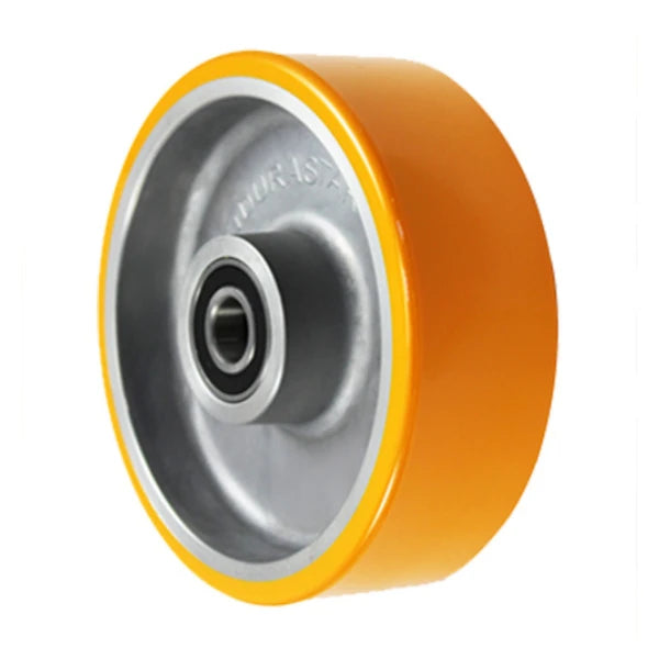 Durastar 6" x 2" Polyurethane on Polyolefin Flat Tread Wheel, 1500 lbs Capacity and 6203 Precision Ball Bearing Durastar