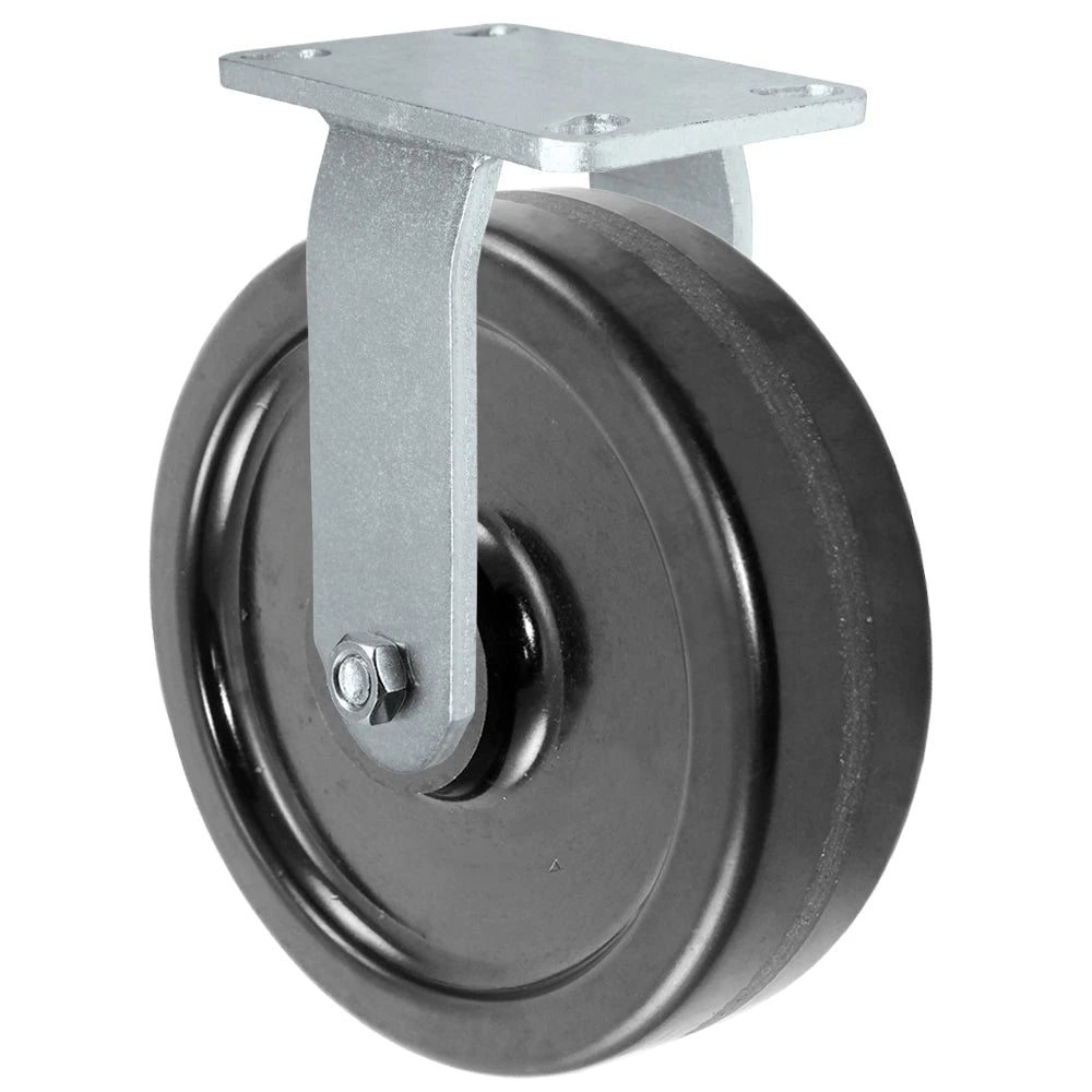 10" x 3" Heavy Duty Rigid Caster | Phenolic Wheel | 2,500 lbs per Caster CasterHQ