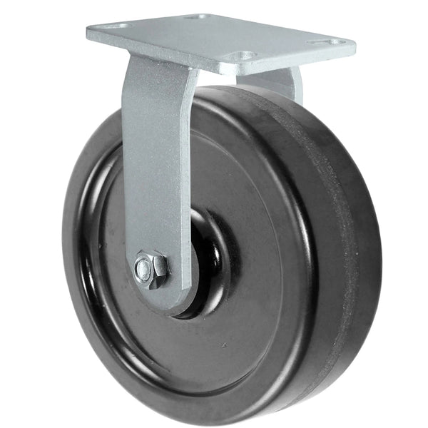 8" x 3" Heavy Duty Rigid Caster | Phenolic Wheel | 2,500 lbs per Caster CasterHQ