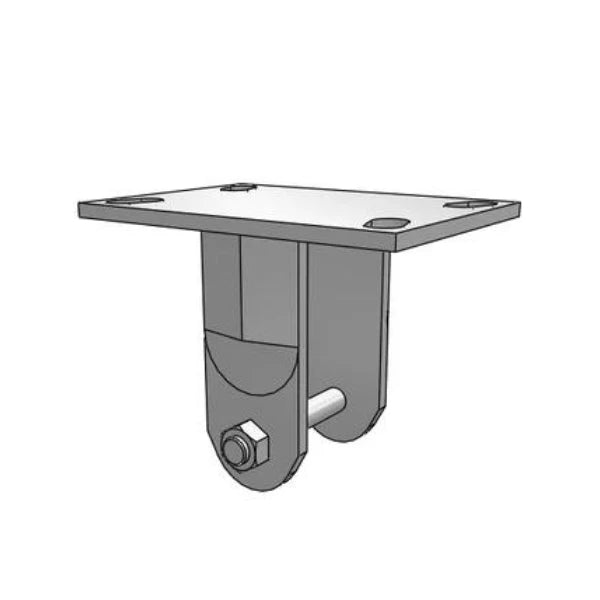 Albion Casters 5" x 2" Industrial Line - Rigid Caster with 3/4" King Bolt and Trionix Nylon Wheel - 6.25" x 4.5" Plate, Model 62NX05228R - High-Durability for Heavy-Duty Applications Albion-Casters