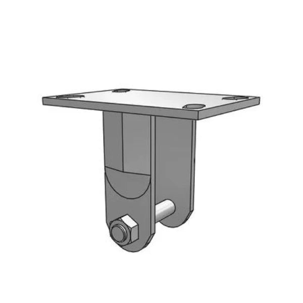 Albion Casters 6" x 2" Industrial Line - Rigid Caster - 3/4" King Bolt with Trionix Nylon Wheel and 6.25" x 4.5" Plate - Heavy-Duty Performance Albion-Casters