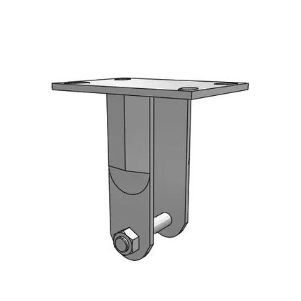 8" x 2" Trionix Nylon Wheel Rigid Caster with 6.25" x 4.5" Plate - 3/4" King Bolt - Model 62NX08228R Albion-Casters