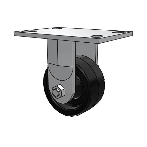 Albion 62TM04201R Heavy-Duty Rigid Caster: 4" Phenolic Wheel, 800lb Capacity Albion-Casters