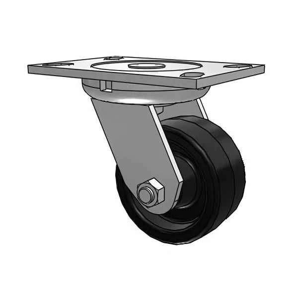 Albion 62TM04201S Heavy-Duty Swivel Caster: 4" Phenolic Wheel, 800lb Capacity Albion-Casters