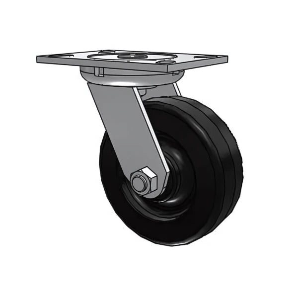 Heavy-Duty 6"x2" Phenolic Wheel Caster with 3/4" King-Bolt | 1200 lb Capacity Albion-Casters