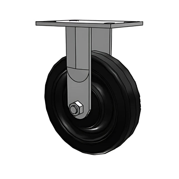 Heavy-Duty 8" Phenolic Wheel Rigid Caster | 1400 lb Capacity | 3/4" King-Bolt Albion-Casters