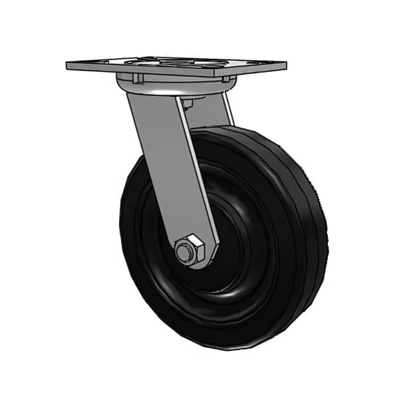 Heavy-Duty 8" Phenolic Wheel Swivel Caster | 1400 lb Capacity | 3/4" King-Bolt Albion-Casters