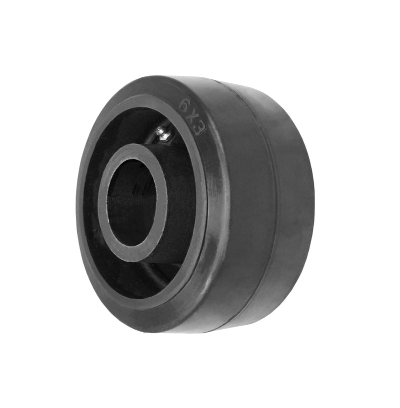 Durastar 6" x 3" Rubber on Steel Wheel, 750 lbs Capacity and 1-15/16" Plain Bore Durastar