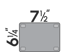 BHP:  4-1/8" x 6" slotted to 4-1/2" x 6-1/8"