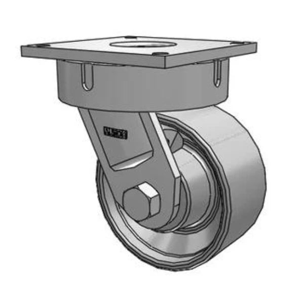 Ultimate Kingpinless Caster 8"x4" Forged Steel Wheel, 10,000 lb Capacity, 8.5" Plate Albion-Casters