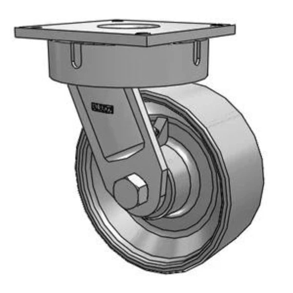 Ultimate Kingpinless 10"x4" Forged Steel Wheel Caster with 8.5"x8.5" Plate - 10,000 lb Load Capacity Albion-Casters