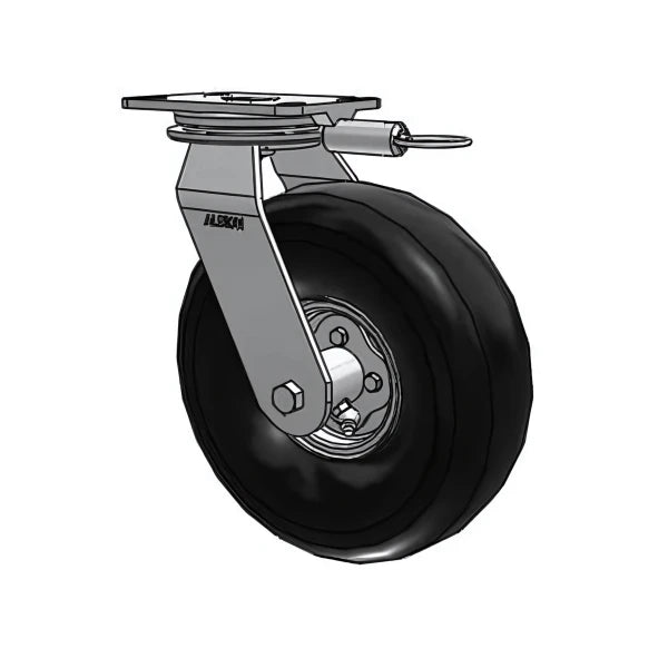 HD Raceway 10.9" Pneumatic Caster with Swivel Lock & 350 lb Load Capacity Albion-Casters