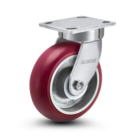 Plate casters for industrial equipment, carts, and heavy-duty applications