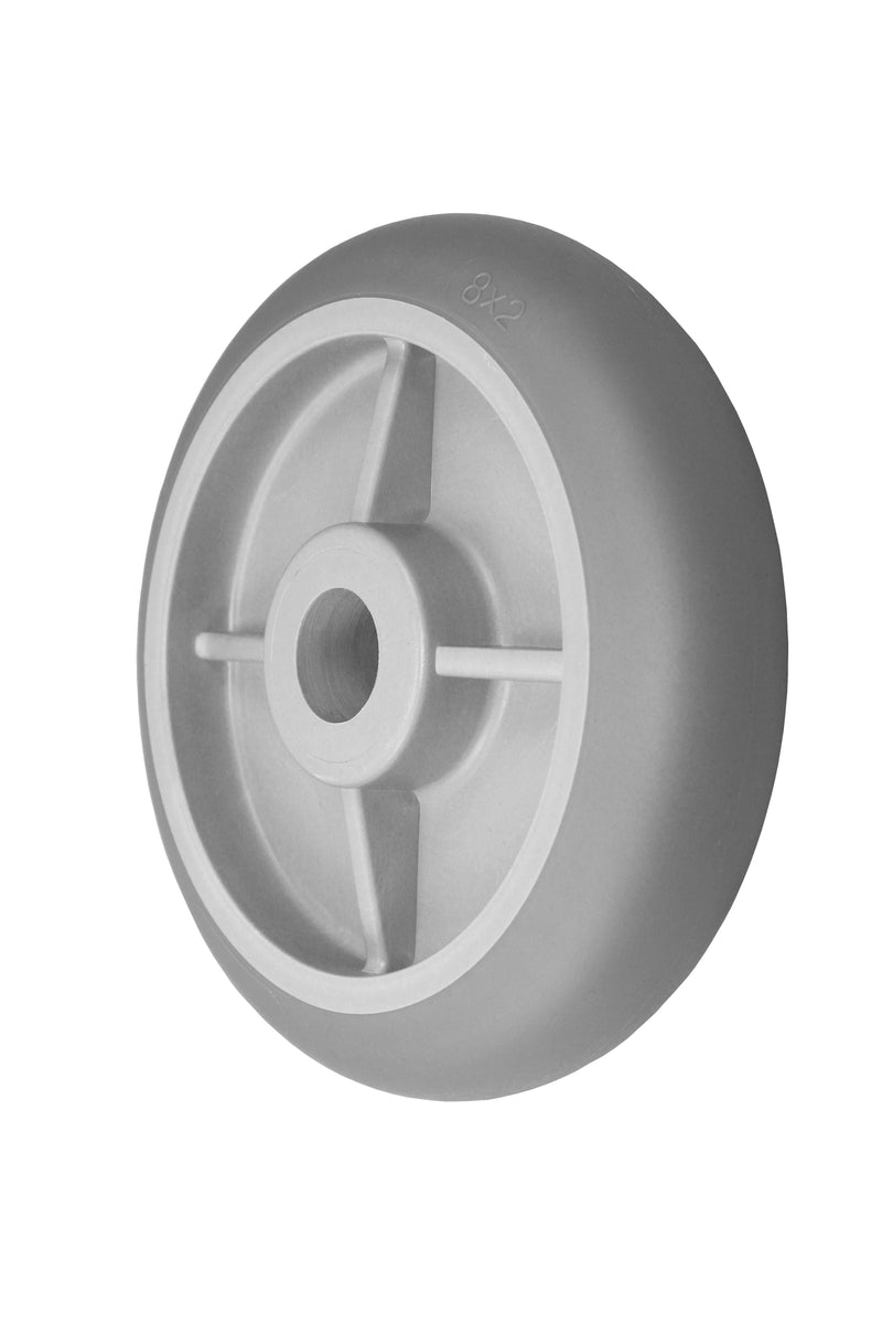 Durastar 8" x 2" Thermoplastic Rubber Donut Wheel, 600 lbs Capacity and 1-3/16" Plain Bore Durastar