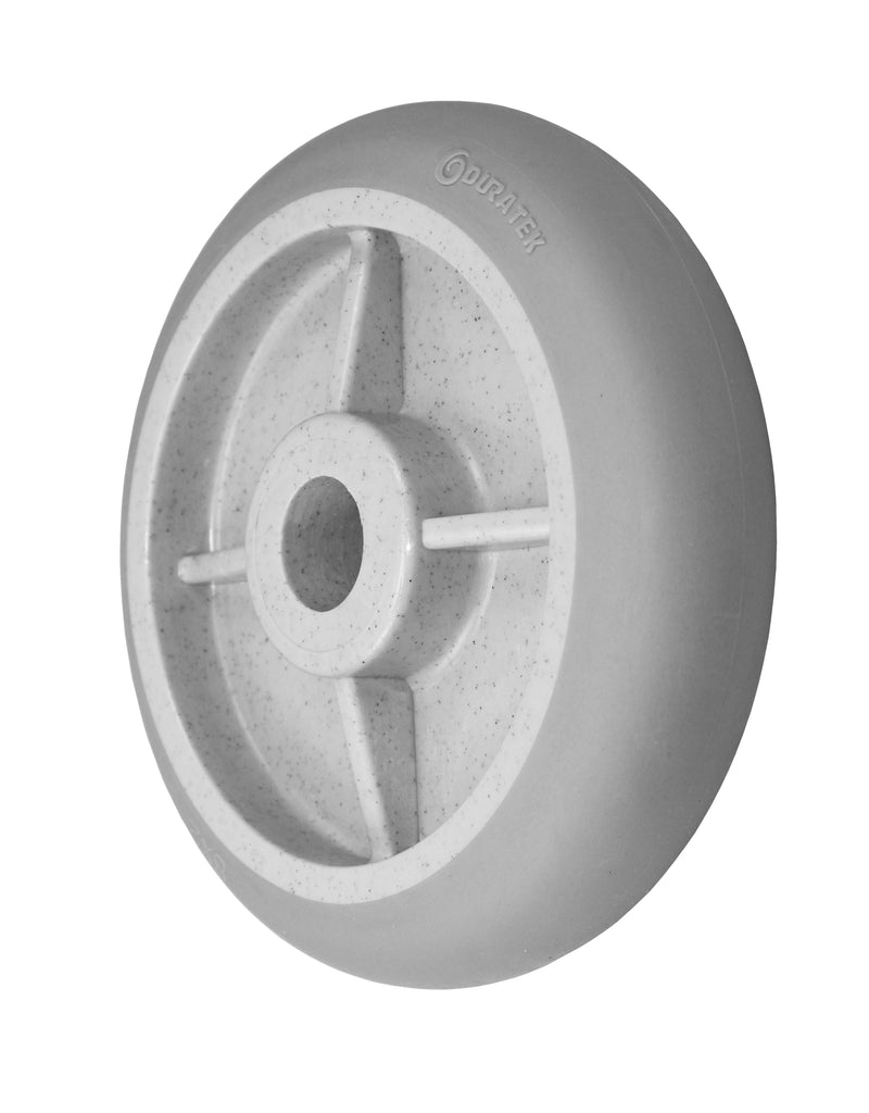 Durastar 8" x 2" Duratek Donut High Tech Rubber Wheel, 675 lbs Capacity and 1-3/16" Plain Bore Durastar
