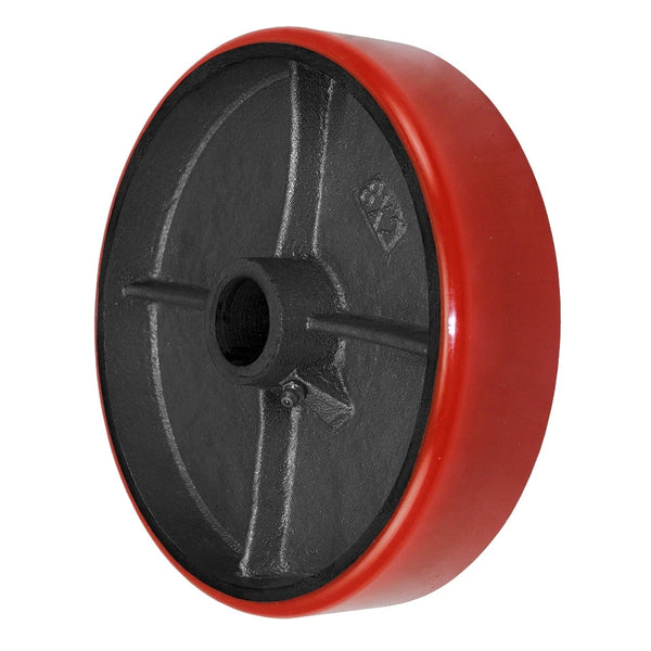 Durastar 8" x 2" Polyurethane on Steel Wheel, 1400 lbs Capacity and 1-3/16" Plain Bore Durastar