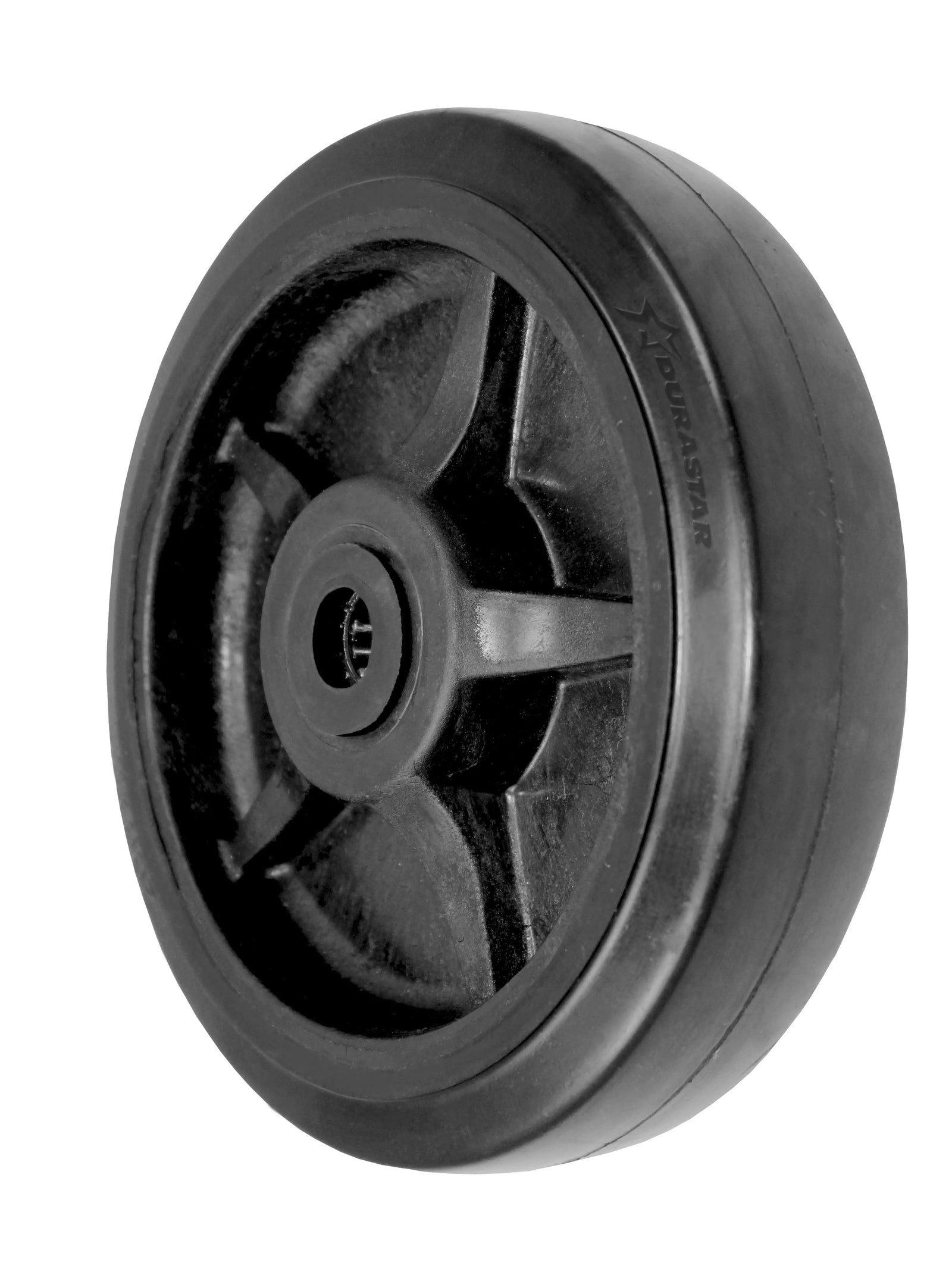 Durastar 8" x 2" Rubber on Glass-filled Nylon Wheel, 600 lbs Capacity and a Standard 3/4" Roller Bearing -  | CasterHQ