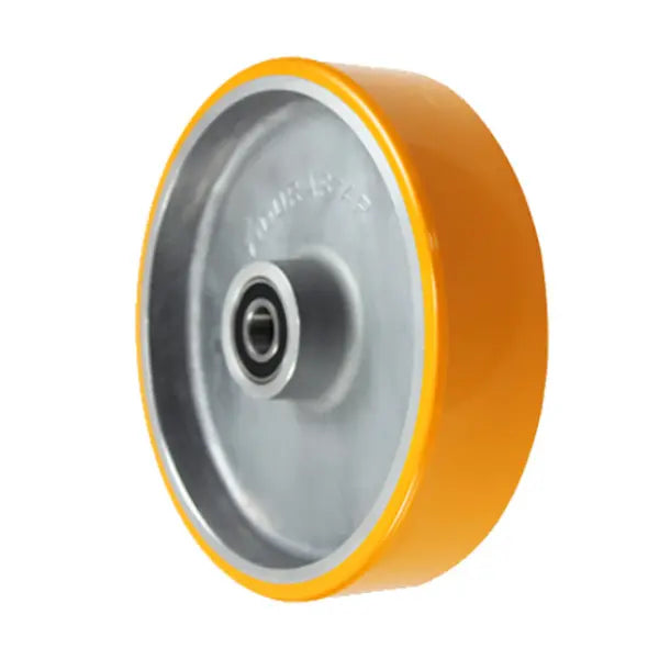 Durastar 8" x 2" Polyurethane on Polyolefin Flat Tread Wheel, 2000 lbs Capacity and 6203 Precision Ball Bearing -  | CasterHQ