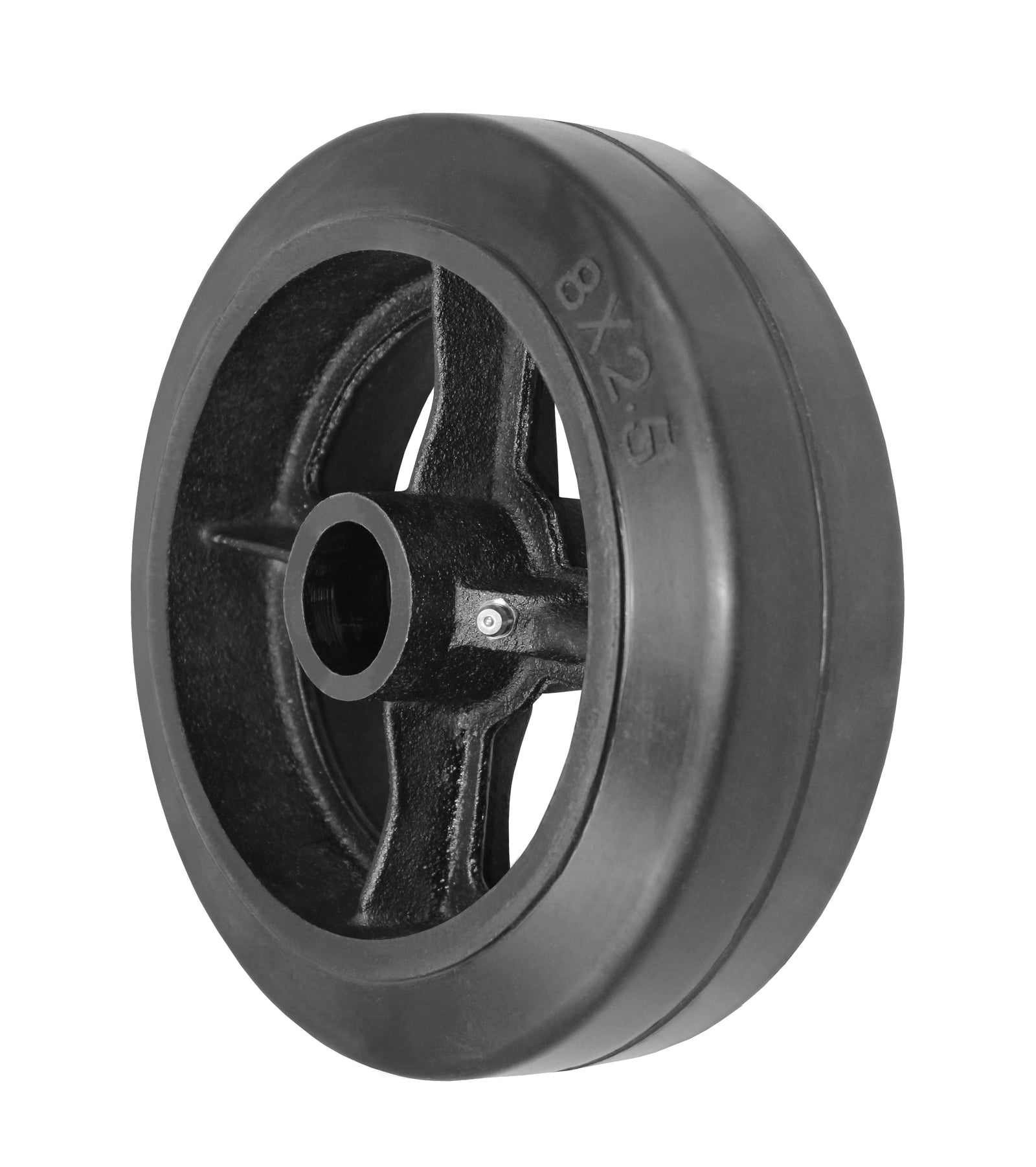 Durastar 8" x 2-1/2" Rubber on Steel Wheel, 850 lbs Capacity Durastar
