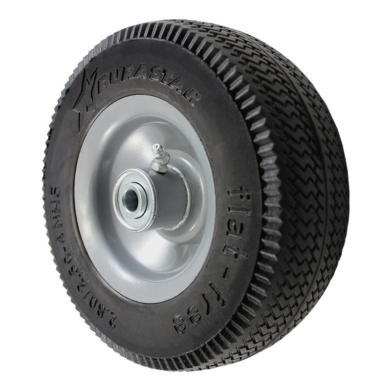 Durastar 8" (280/250-4) x 3" Flat-Free Wheel, 275 lbs Capacity and 1/2" Flanged Ball Bearing Durastar