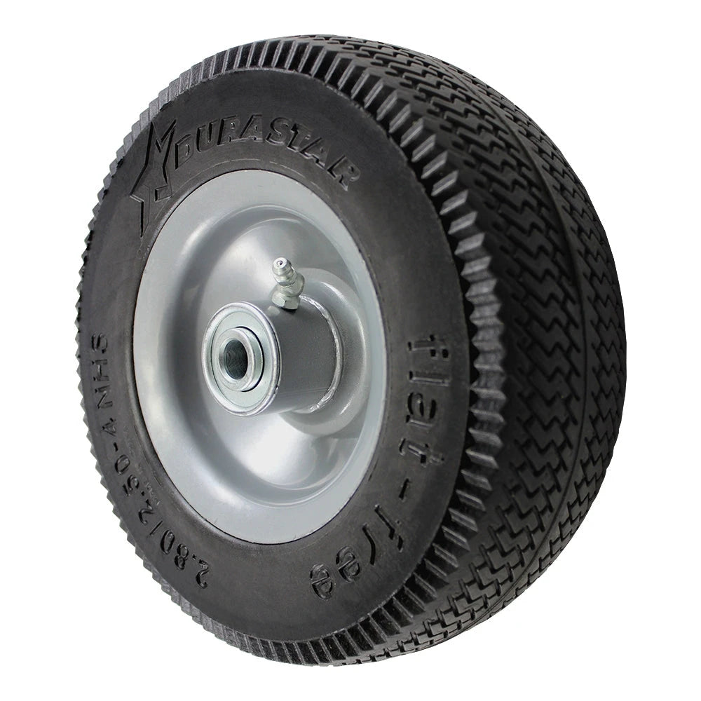 Durastar 8" (280/250-4) x 3" Flat-Free Wheel, 275 lbs Capacity and 1/2" Flanged Ball Bearing Durastar