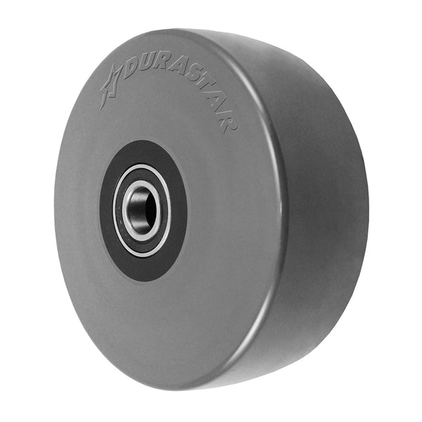 Durastar 8" x 3" Heavy Duty Solid Polyurethane on Glass-filled Nylon Wheel, 3200 lbs Capacity and 6205 Precision Ball Bearing Durastar