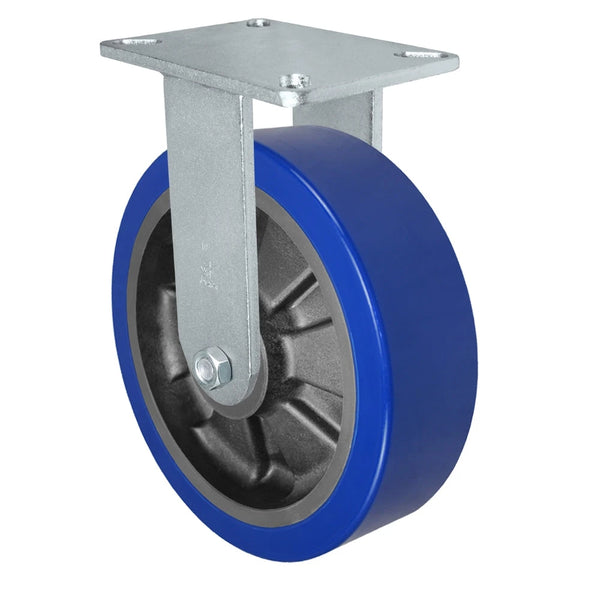 Durastar Xtreme Heavy Duty 90 Series - 10" x 3" Polyurethane on Glass-filled Nylon - MX (23mm Thick Tread) Rigid Caster - 3000 lb Capacity, 5-1/4" x 7-1/4" Top Plate Durastar