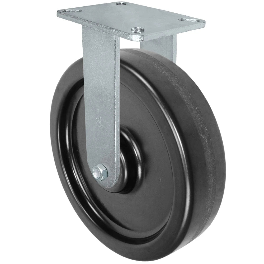 Durastar Xtreme Heavy Duty 90 Series - 12" x 3" Phenolic Rigid Caster - 3500 lb Capacity, 5-1/4" x 7-1/4" Top Plate Durastar