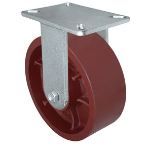 8" x 3" Ductile Steel Rigid Caster – 3500 lb