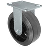 Durastar Xtreme Heavy Duty 90 Series - 8" x 3" Rubber on Steel Rigid Caster - 900 lb Capacity, 5-1/4" x 7-1/4" Top Plate Durastar