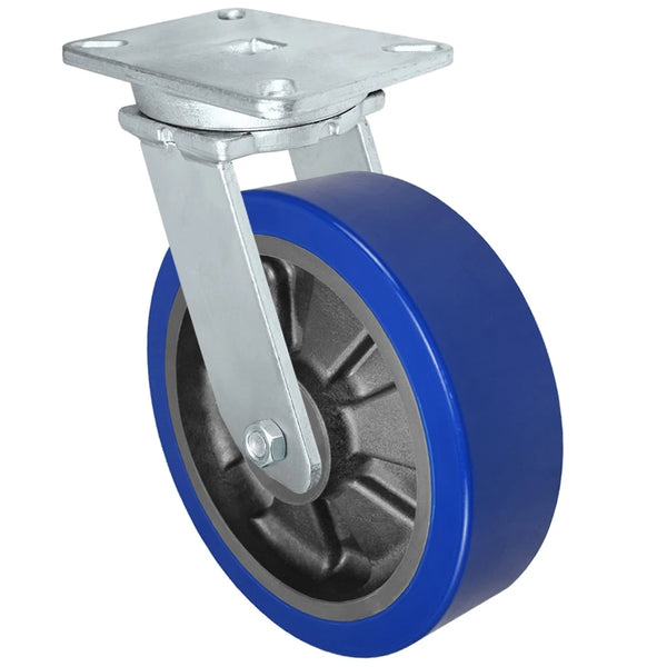 Durastar Xtreme Heavy Duty 90 Series - 10" x 3" Polyurethane on Glass-filled Nylon - MX (23mm Thick Tread) Swivel Caster - 3000 lb Capacity, 5-1/4" x 7-1/4" Top Plate Durastar