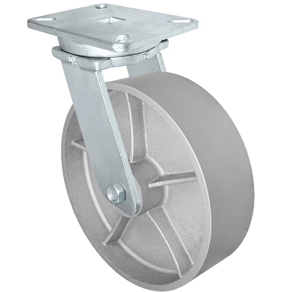 Durastar Xtreme Heavy Duty 90 Series - 10" x 3" Semi-Steel Swivel Caster - 3000 lb Capacity, 5-1/4" x 7-1/4" Top Plate Durastar