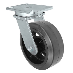 8" x 3" Rubber on Steel Swivel Caster – 900 lb