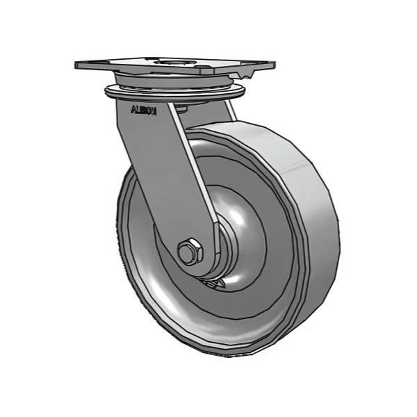 HD Raceway 10" Forged Steel Wheel Caster with 7.25"x5.25" Plate - 3500 lb Capacity, 12.5" Mount Height Albion-Casters
